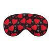 Valentine's Day Elegant Red Love Heart Black Adjustable Blackout Eye Mask, Sleep Eye Mask view 1