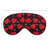 Valentine's Day Elegant Red Love Heart Black Adjustable Blackout Eye Mask, Sleep Eye Mask view 2