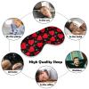 Valentine's Day Elegant Red Love Heart Black Adjustable Blackout Eye Mask, Sleep Eye Mask view 4