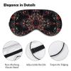 Paisley Bandana Cool Red Black Pattern Adjustable Blackout Eye Mask, Sleep Eye Mask view 3