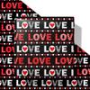 SaringSwoon Valentines Day Wrapping Paper for Couple - Black Gift Wrap With Red White LOVE, Hearts for Valentine, Wedding, Braidal Shower, Anniversary and Birthday - 28x40 Inches, 4 Folded Sheets view 1