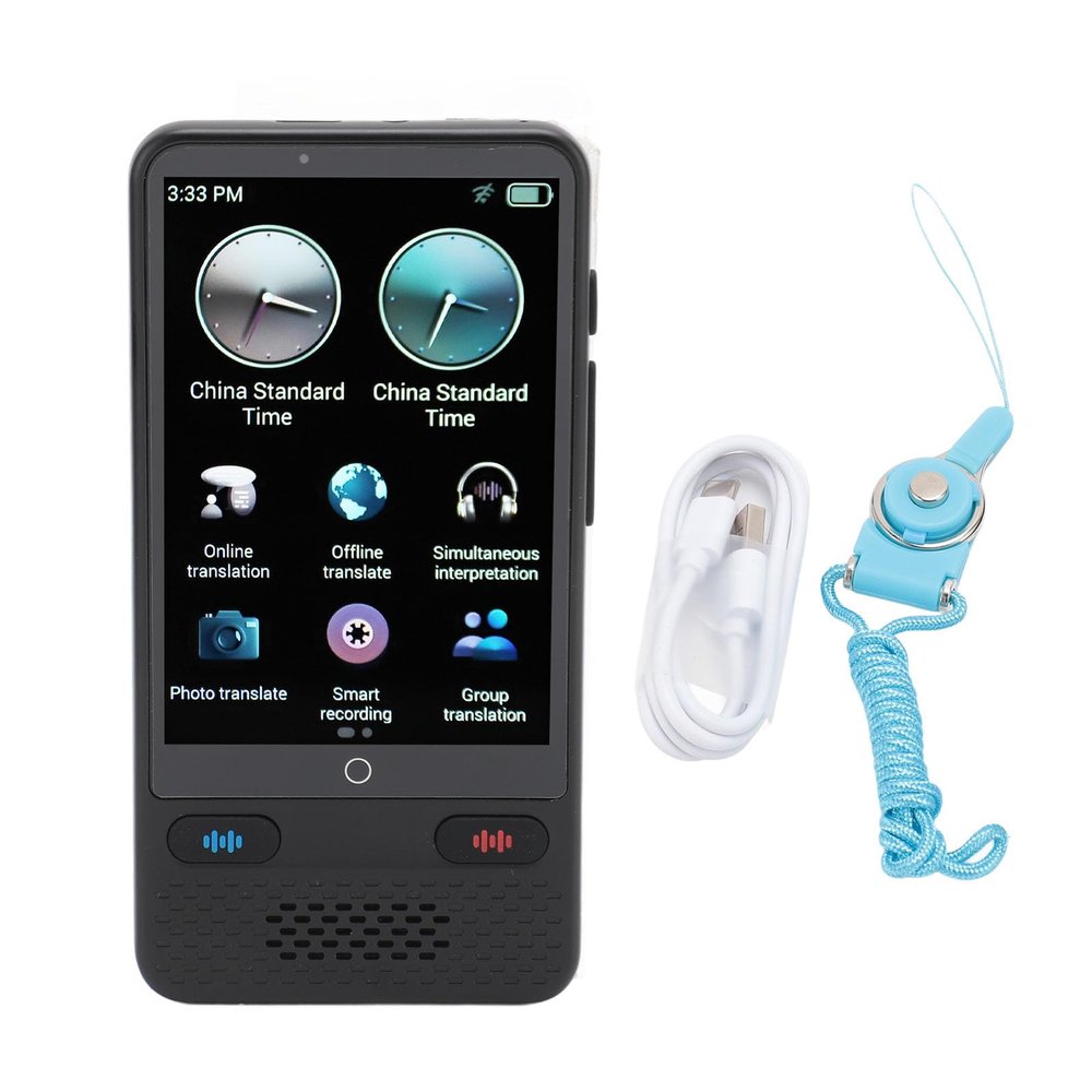 AI Assistant Language Translator Device with Touchsn Display, Long Endurance, Group Translation for 138 Languages, and AI Recording in 115 Languages