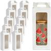 25Pcs Tumbler Gift boxes for glass cup with Handle for 16oz 18oz 20oz Sublimation Glass, Cup boxes for packaging 16oz,Drinking Cup Glasses Mug Can Blanks Tumbler Boxes with window for gifts(White) view 1