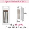 25Pcs Tumbler Gift boxes for glass cup with Handle for 16oz 18oz 20oz Sublimation Glass, Cup boxes for packaging 16oz,Drinking Cup Glasses Mug Can Blanks Tumbler Boxes with window for gifts(White) view 2
