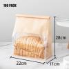 100 Pack Heavy Duty Paper Bread Bags with Tin Tie Tab Lock Sourdough Bread Bags with Window, Bread Bag for Homemade Breads, Loaf Bags for Bakery, 11x4.3x8.7 view 2