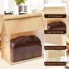 100 Pack Heavy Duty Paper Bread Bags with Tin Tie Tab Lock Sourdough Bread Bags with Window, Bread Bag for Homemade Breads, Loaf Bags for Bakery, 11x4.3x8.7 view 3
