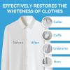 Laundry Whitener Sheets 15 Count, Chlorine Free Whitening Sheets for White Clothes Remove Yellowing Brightening Laundry Care Sheets for All Machine Safe Use view 3