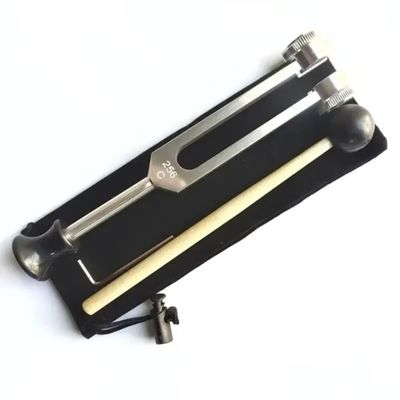 256 Hz Tuning Fork with Mallet and Case, Medical Grade Aluminum, Sound Healing Therapy Tool