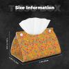 NALCKA Memphis Style 80s 90s Long Tissue Box Cover Leather Tissue Bag with Snap Button Opening for Home Office Desk view 4