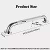 Bathtub and Shower Safety Grab Bars,304 Stainless Steel Bathroom Balance Bar,for Bathrooms Staircases,3.2cm Pipe Diameter(White,L-40cm) view 2
