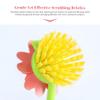 2-Pack Dish Brush with Holder, Flower Shaped Kitchen Sink Brush with Long Handle, Non-Scratch Pot Scrubber for Dishes & Pans, Decoraciones de invierno view 4