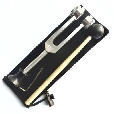432 Hz Medical Grade Aluminum Tuning Fork Set with Mallet and Protective Case for Sound Healing Therapy