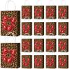 YooNotee 24 Pcs Cheetah Cherry Gift Bags Leopard Print Party Favors 8 x 6 x 3 Inch Cherry Bow Candy Bags with Handles Cheetah Print Goodie Presents for Women Bachelorette Wedding Birthday view 1