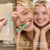 Litlcutie 12 Pack 5 in 1 Disposable Mini Toothbrushes with Toothpaste, Floss, Pick & Tongue Scraper, Individually Wrapped, Portable Toothbrush Travel Set for Kids Adults, Green Tea Flavor view 2