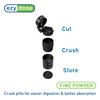 EZY DOSE 3 Compartment Pill Crusher, Cutter and Grinder, Daily Usage, Safely Cut Pills, Vitamins, Tablets, Accurate and Easy Cutting, Stainless Steel Blade, Removable Drinking Cup, Black, BPA Free view 4