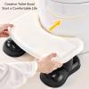 Yunir Non Slip Potty Stool for Pooping, Portable Plastic Potty Stool, Toilet Step Stool for Adults Seniors Kids (Black) view 2