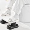 Yunir Non Slip Potty Stool for Pooping, Portable Plastic Potty Stool, Toilet Step Stool for Adults Seniors Kids (Black) view 3