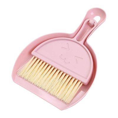 Dust Pan, Household Lightweight Mini Small Dustpan and Brush Set with Handle,Compact Handheld Portable Broom with Dustpan Combo Set for Keyboards Sweeping Camping Office Indoor Home Desks Kitchen