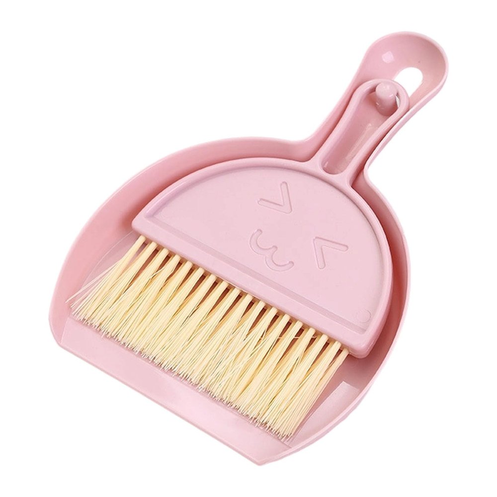 Dust Pan, Household Lightweight Mini Small Dustpan and Brush Set with Handle,Compact Handheld Portable Broom with Dustpan Combo Set for Keyboards Sweeping Camping Office Indoor Home Desks Kitchen