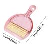 Dust Pan, Household Lightweight Mini Small Dustpan and Brush Set with Handle,Compact Handheld Portable Broom with Dustpan Combo Set for Keyboards Sweeping Camping Office Indoor Home Desks Kitchen view 2