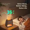 JJNJJN Essential Oil Diffuser for Home: 200ml Aromatherapy Diffuser with Himalayan Pink Salt Rock, Cool Mist Humidifier with Auto Off Function and 9 Colors LED Night Light for Bedroom, Black view 4