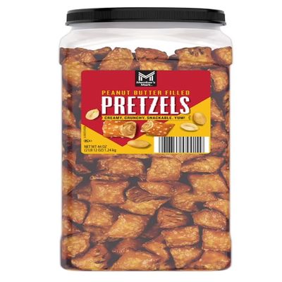 Peanut Butter Filled Pretzels , This is the ultimate snack for tackling savory cravings while offering a duo of irresistible textures, perfect for every day nibbles as well as special occasions. 44 oz.