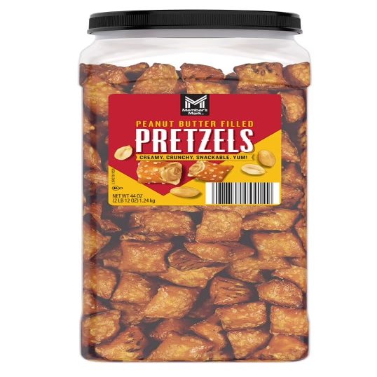 Peanut Butter Filled Pretzels , This is the ultimate snack for tackling savory cravings while offering a duo of irresistible textures, perfect for every day nibbles as well as special occasions. 44 oz.