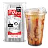 24 oz Clear Plastic Cups with Lids Disposable, Togo Drinking Cup with Strawless Sip Lid for Smoothie, Cold Brew Iced Coffee, Lemonade, Ice Latte, Boba, Party Drinks, Bulk, 24 Ounce (Set of 500) view 2