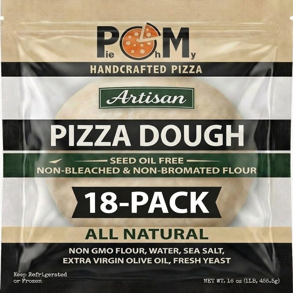 Artisan Pizza Dough Balls 18 Pack (16 oz Each), Fresh Artisan All Natural Dough Made in New Jersey, Shipped in a Cooler