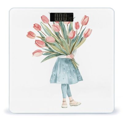 A Big Bouquet of Tulips Scale for Body Weight Sturdy Tempered Glass Weighing Scales with LCD Display Accurate Digital Bathroom Scale Convenient Body Fat Smart Scales Easy Read