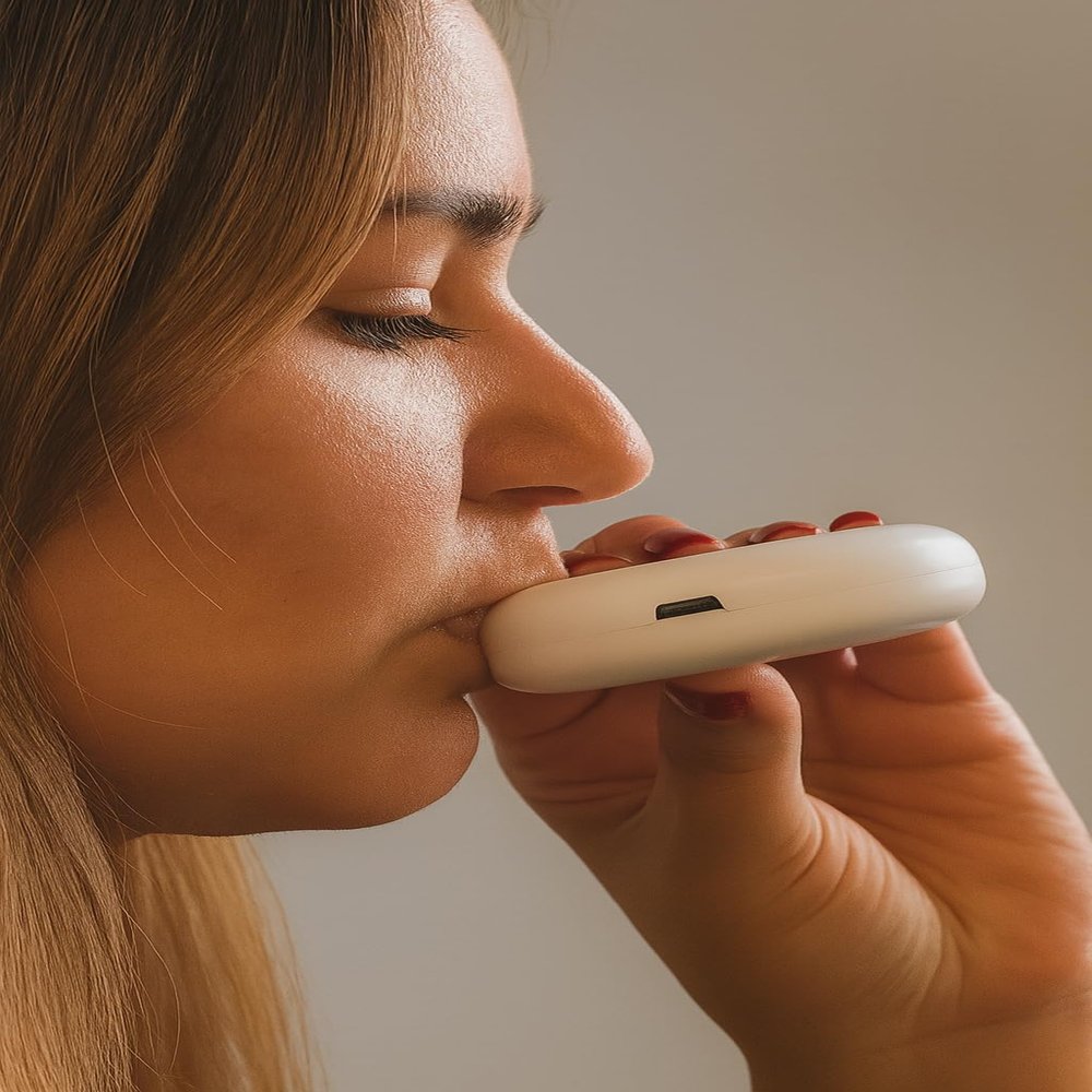 Just Breathe Calm Breathing Device Natural Stress & Anxiety Relief Tool Helps Regulate Breathing, Reduce Overwhelm & Promote Calm (Drug-Free)