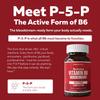 BioActive Vitamin B6 25mg Capsules - Active P-5-P Form for Mood, Energy & Cycle Support - Enhanced Absorption with Riboflavin & Magnesium - Clinical Strength, Non-GMO (60 Capsules - 2 month supply) view 3
