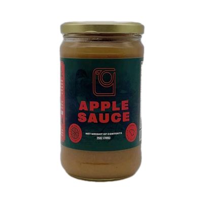 Apple Sauce 25 oz Glass Jar | Smooth, Homestyle Applesauce | Classic Comfort Food Side, Snack or Baking Ingredient | Small Batch Style Apple Sauce