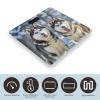 Adorable Huskies Scale for Body Weight Sturdy Tempered Glass Weighing Scales with LCD Display Accurate Digital Bathroom Scale Convenient Body Fat Smart Scales Easy Read view 3
