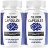 (2 Pack) Neuro Capsules - Official NeuroCapsules Brain Health and Memory Support Advanced Formula, Daily Premium Focus Pills Cognitive Function for Overall Health & Wellness, 120 Capsules for 2 Months view 1