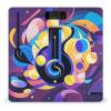 Abstract Music Themed Scale for Body Weight Sturdy Tempered Glass Weighing Scales with LCD Display Accurate Digital Bathroom Scale Convenient Body Fat Smart Scales Easy Read view 1