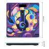 Abstract Music Themed Scale for Body Weight Sturdy Tempered Glass Weighing Scales with LCD Display Accurate Digital Bathroom Scale Convenient Body Fat Smart Scales Easy Read view 2