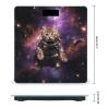 A Cat in Outer Space Scale for Body Weight Sturdy Tempered Glass Weighing Scales with LCD Display Accurate Digital Bathroom Scale Convenient Body Fat Smart Scales Easy Read view 2