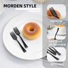 200 Count Black Plastic Mini Forks, 4 Inch Small Disposable Appetizer Forks view 3