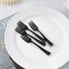200 Count Black Plastic Mini Forks, 4 Inch Small Disposable Appetizer Forks view 4