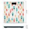Coral and Teal Arrows Scale for Body Weight Sturdy Tempered Glass Weighing Scales with LCD Display Accurate Digital Bathroom Scale Convenient Body Fat Smart Scales Easy Read view 2