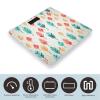 Coral and Teal Arrows Scale for Body Weight Sturdy Tempered Glass Weighing Scales with LCD Display Accurate Digital Bathroom Scale Convenient Body Fat Smart Scales Easy Read view 3