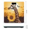 Giraffe and Sunflower Scale for Body Weight Sturdy Tempered Glass Weighing Scales with LCD Display Accurate Digital Bathroom Scale Convenient Body Fat Smart Scales Easy Read view 2