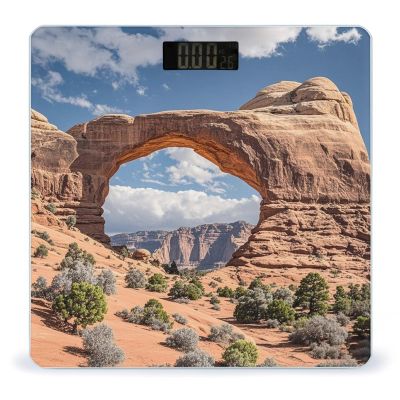 Arches National Park Scale for Body Weight Sturdy Tempered Glass Weighing Scales with LCD Display Accurate Digital Bathroom Scale Convenient Body Fat Smart Scales Easy Read