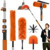 25FT Reach High Ceiling Duster Kits with 5-20FT Adjustable Pole - Includes Extra Long Duster, High Ceiling Duster, Rotatable Window Squeegee & Cobweb Duster for Ceiling Fans and Whole House Cleaning view 1