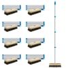 LOLA Deck Scrub Brush, 9" x 3.5" Head w/Palmyra & PVC Bristles for Outdoor Cleaning, Removes Dirt & Grime from Patios, Decks, Grout, 9 CT view 1