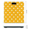Bright Yellow Dot Scale for Body Weight Sturdy Tempered Glass Weighing Scales with LCD Display Accurate Digital Bathroom Scale Convenient Body Fat Smart Scales Easy Read view 2