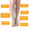 23-32 mmHg Compression Socks for Women & Men , Open Toe Support Stocking for Varicose Veins Swelling Travel (Beige , XXL ) view 3