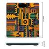African Ethnic Pattern Scale for Body Weight Sturdy Tempered Glass Weighing Scales with LCD Display Accurate Digital Bathroom Scale Convenient Body Fat Smart Scales Easy Read view 2