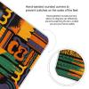 African Ethnic Pattern Scale for Body Weight Sturdy Tempered Glass Weighing Scales with LCD Display Accurate Digital Bathroom Scale Convenient Body Fat Smart Scales Easy Read view 4